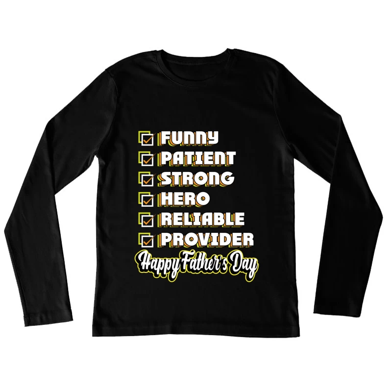 Célébration de la Journée des Pères Femme Manches Longues T-Shirt
