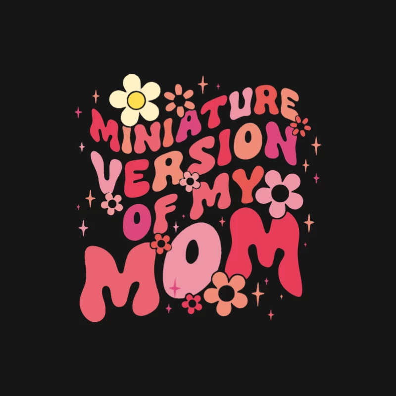 Miniaturversion meiner Mutter mit Blumenmotiv Damen Langarm T-Shirt