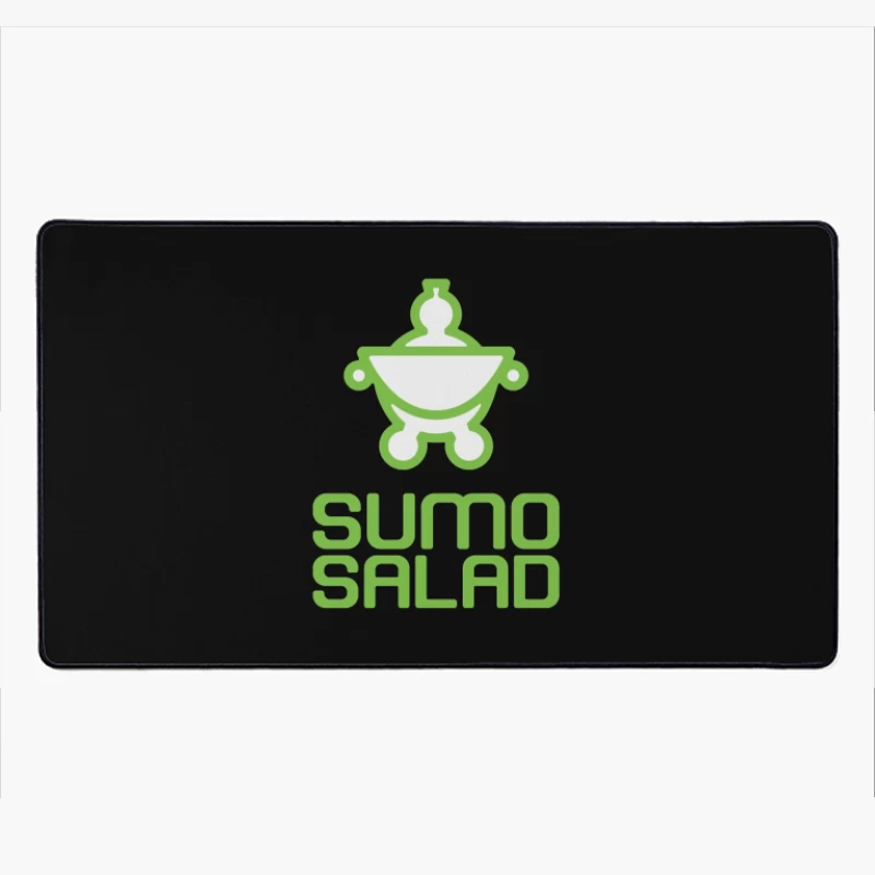 Green Minimalist Sumo Salad Restaurant Logo Desk Mat