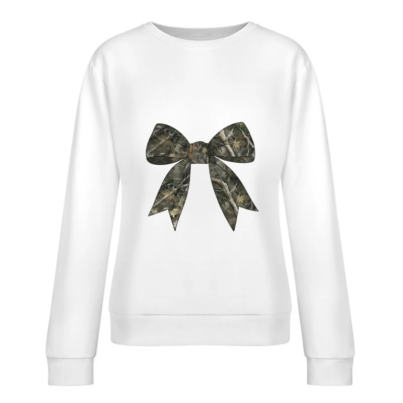 Tarnmuster Schleife Damen Pullover Sweatshirt
