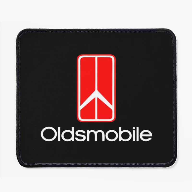 Vintage Red Oldsmobile Logo Design Mouse Pad