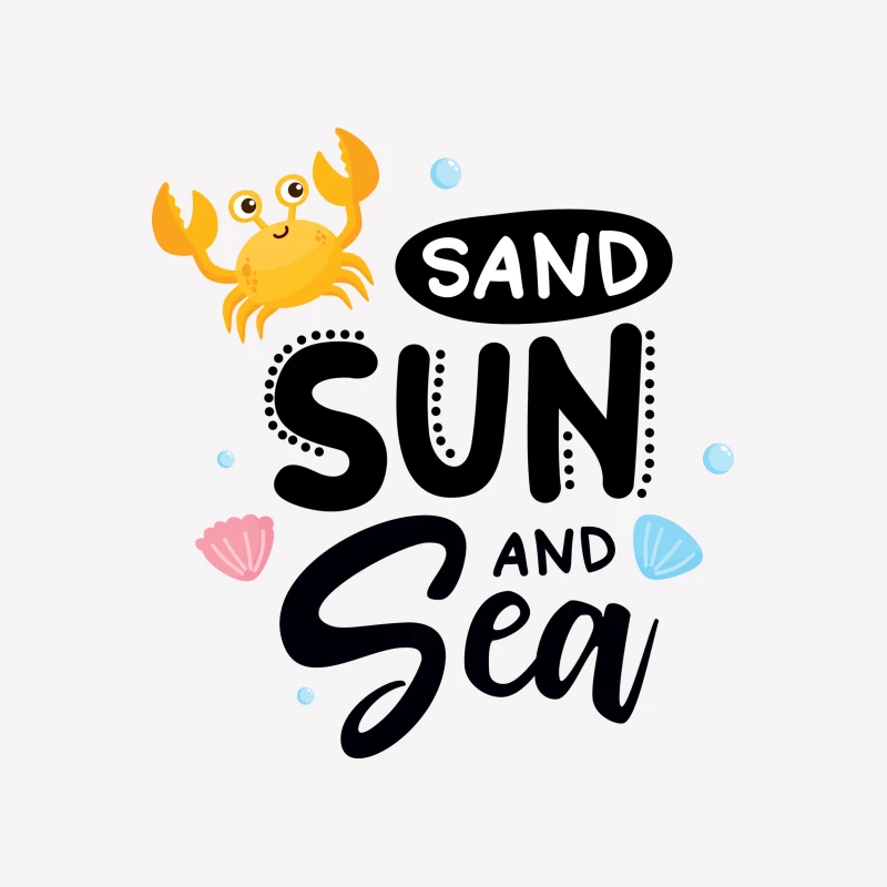 Été avec soleil, sable et mer Femme T-Shirt