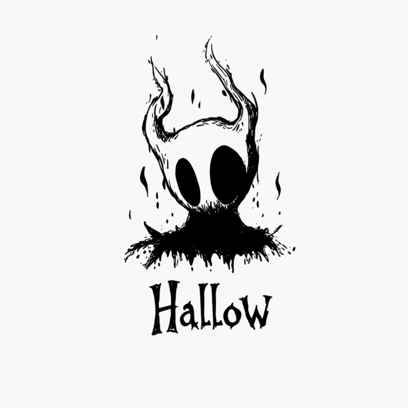 Eerie Halloween Ghost Illustration in Dark Art Style Cotton Tote Bag