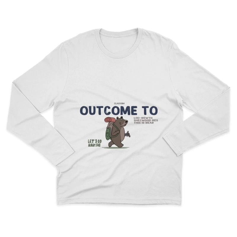 Bär beim Wandern im Wald Herren Langarm T-Shirt