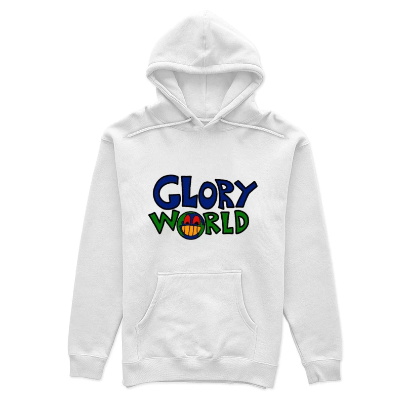 Glory World Logo mit lächelndem Globus Damen Pullover Hoodie