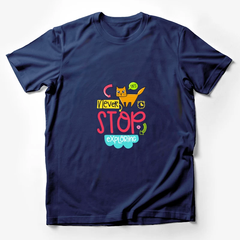 Chat explorateur coloré Homme T-Shirt