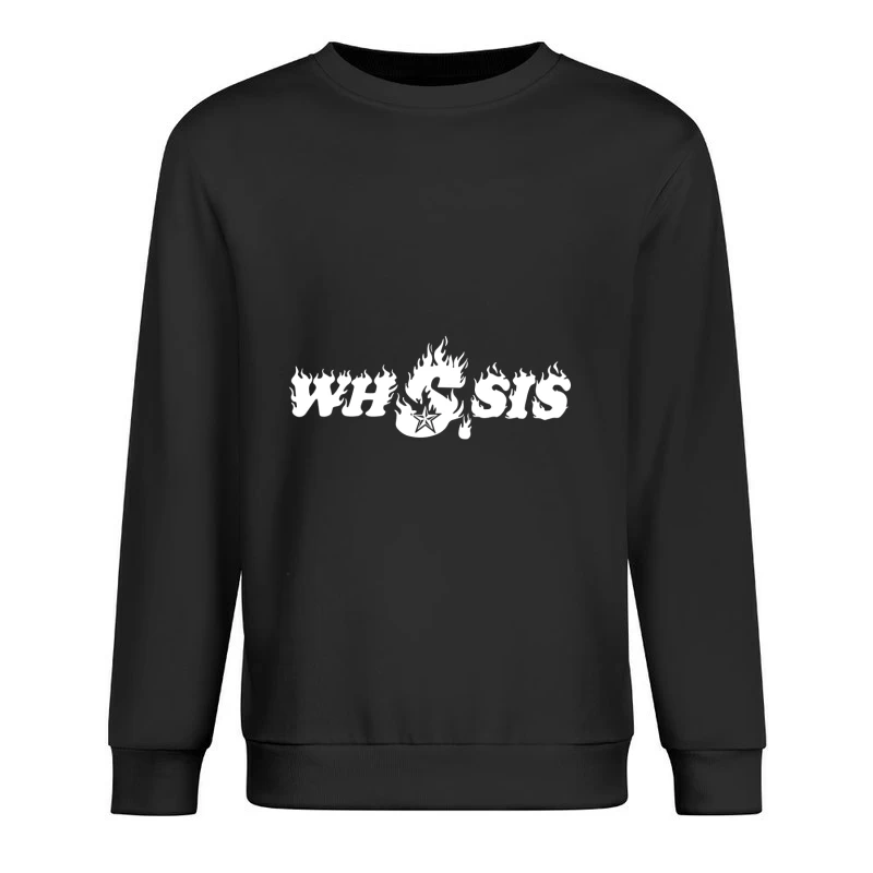 Flammen-Logo mit Stern Herren Pullover Sweatshirt