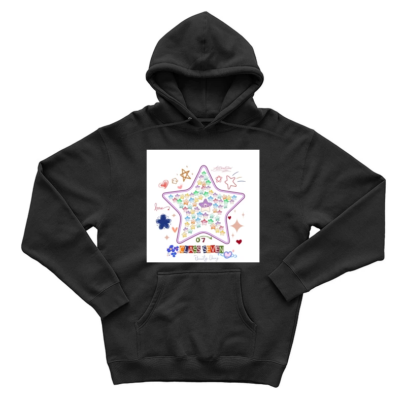 Buntes Stern-Collage-Design Herren Pullover Hoodie