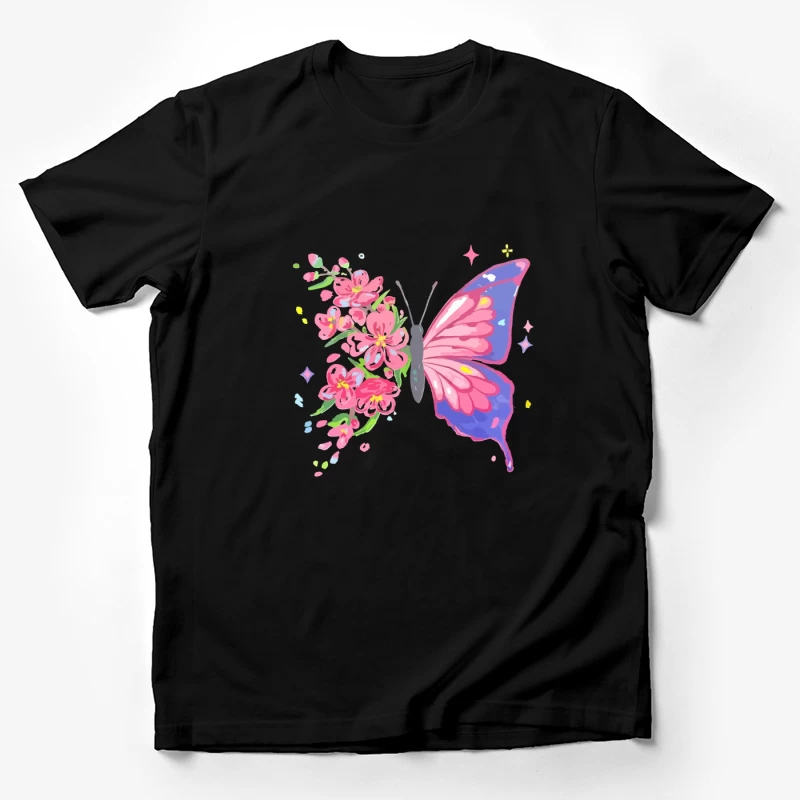 Schmetterling mit Blüten Herren T-Shirt