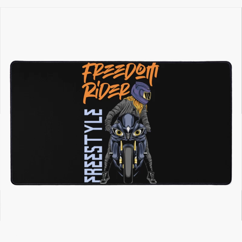 Freedom Rider: Freestyle Motorcycle Biking Desk Mat