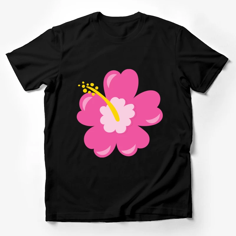 Fleur stylisée rose vif Homme T-Shirt