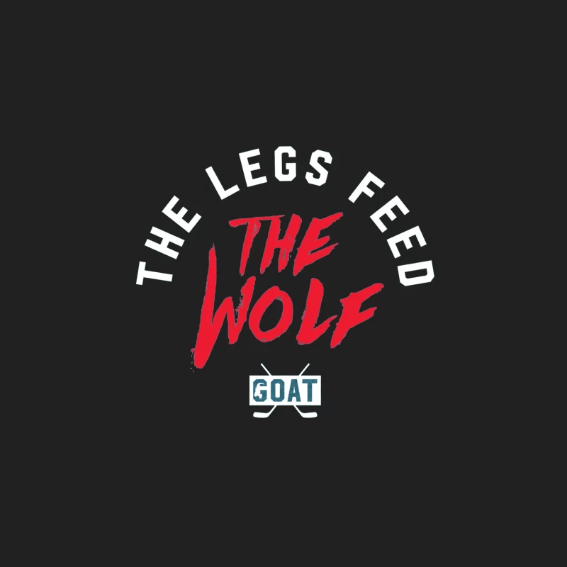 The Wolf and Goat Text Design with Minimalist Typography Bucket Hat