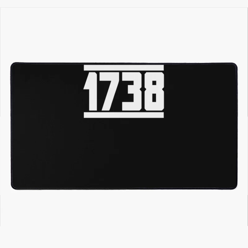 Graphic Design Featuring the Number 1738 Desk Mat