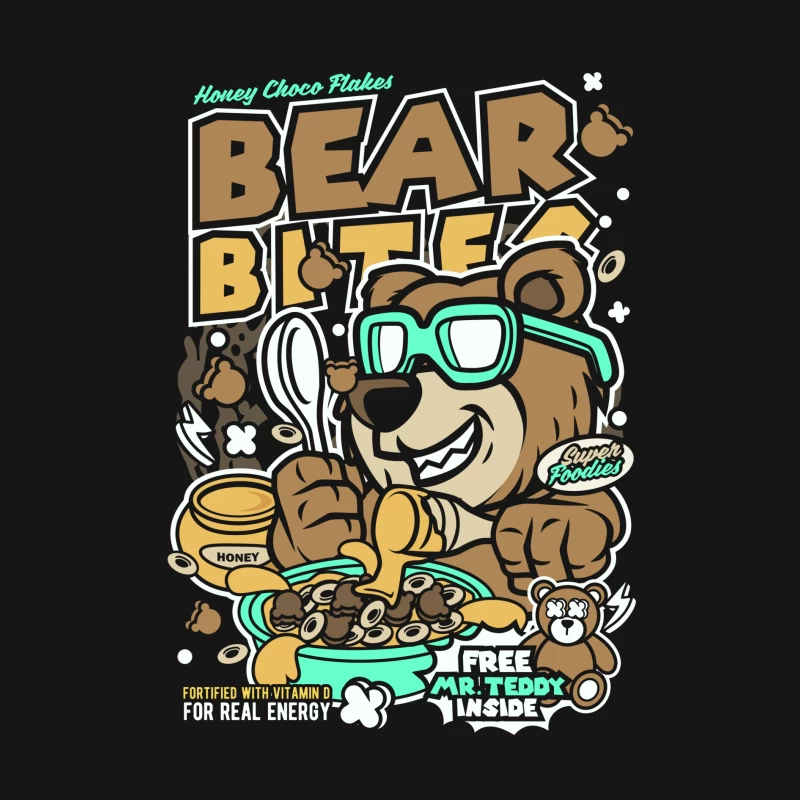 Petit-déjeuner gourmand avec ours et céréales Homme Manches Longues T-Shirt
