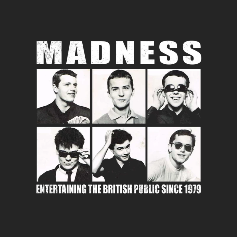 Vintage Portrait Collection of British Ska Band Madness - Since 1979 Male Pullover Sweatshirt