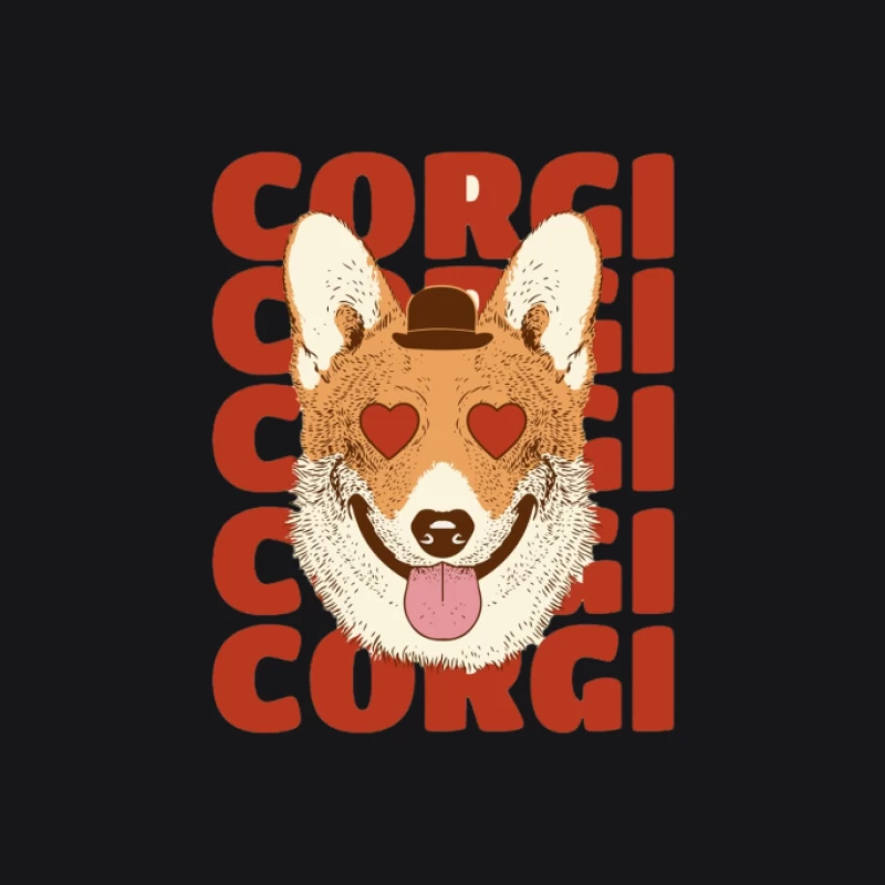 Corgi mit Herzaugen und Hut Damen Pullover Hoodie