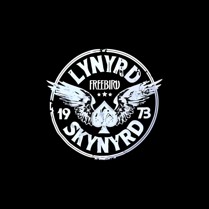 Lynyrd Skynyrd Freebird Winged Spade Logo 1973 Mouse Pad