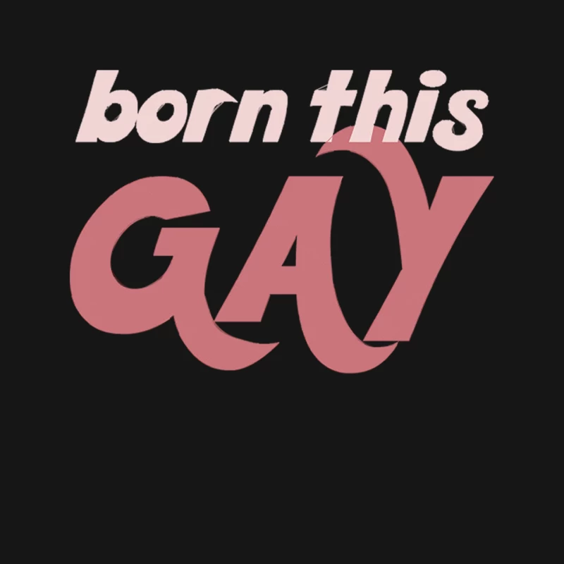 Born This Gay - Typography Design Mouse Pad