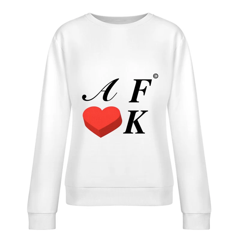 Herz und Schriftmotiv Damen Pullover Sweatshirt