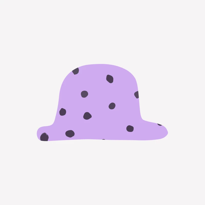 Chapeau violet à pois Femme T-Shirt