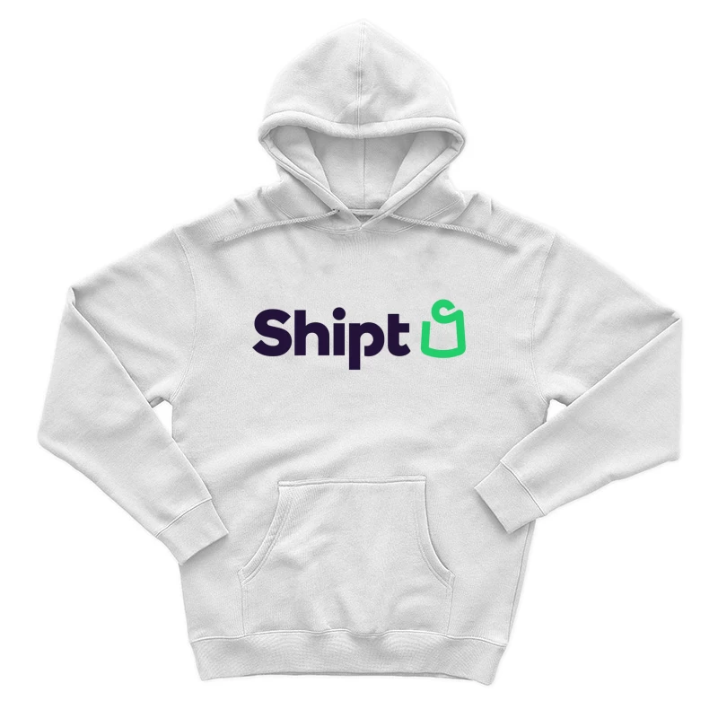 Shipt Modern Minimalist Logo with Green Hanger Icon Male Pullover Hoodie