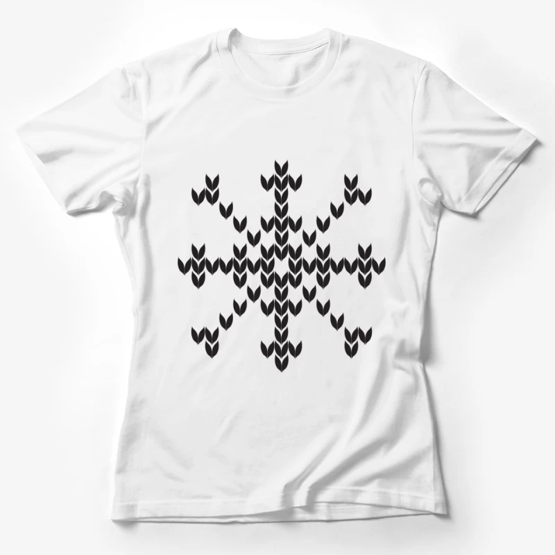 Motif de flocon de neige géométrique Femme T-Shirt