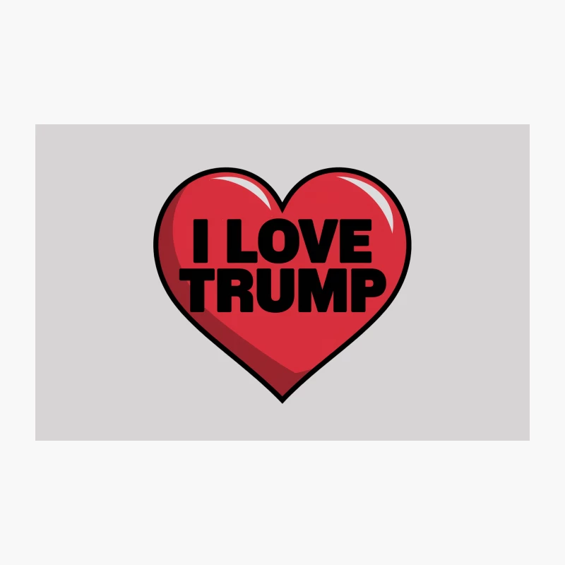 Red Heart Political Support Slogan for Trump Travel Mug