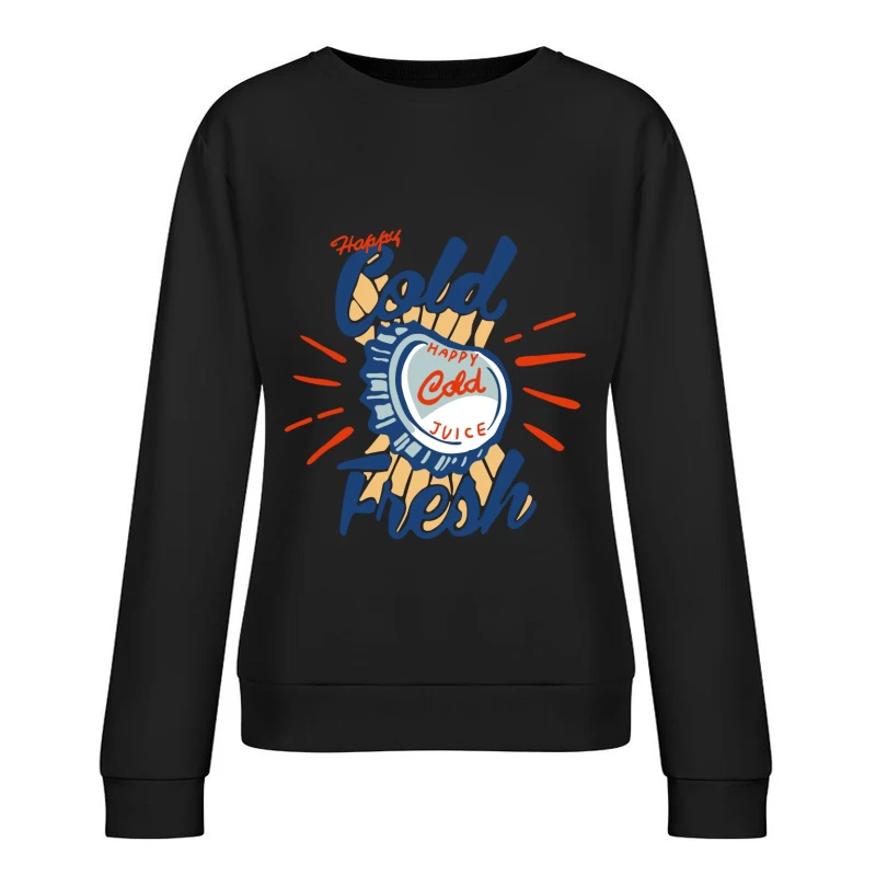 Frische kalte Saftkappe Grafik Damen Pullover Sweatshirt