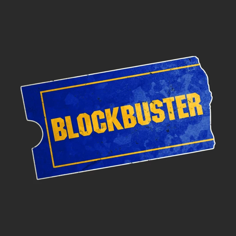 Vintage Blockbuster Video Rental Store Logo Ticket Baseball Cap