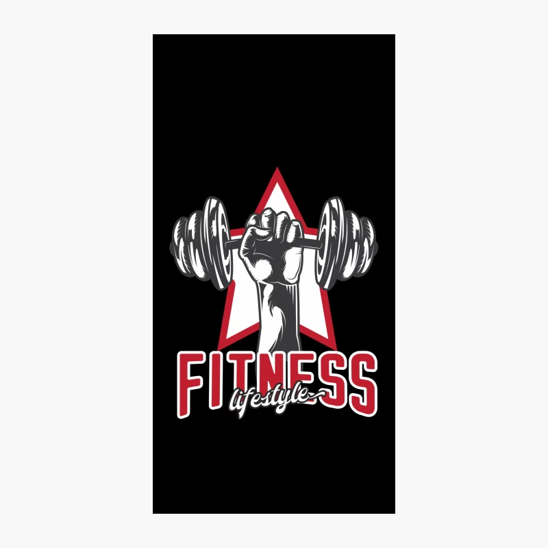 Fitness Lifestyle: Strength and Weightlifting Logo Design iPhone Case