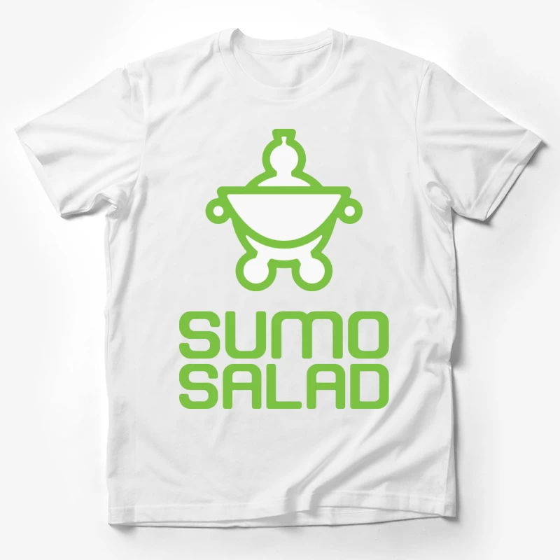 Green Minimalist Sumo Salad Restaurant Logo Male T-Shirt