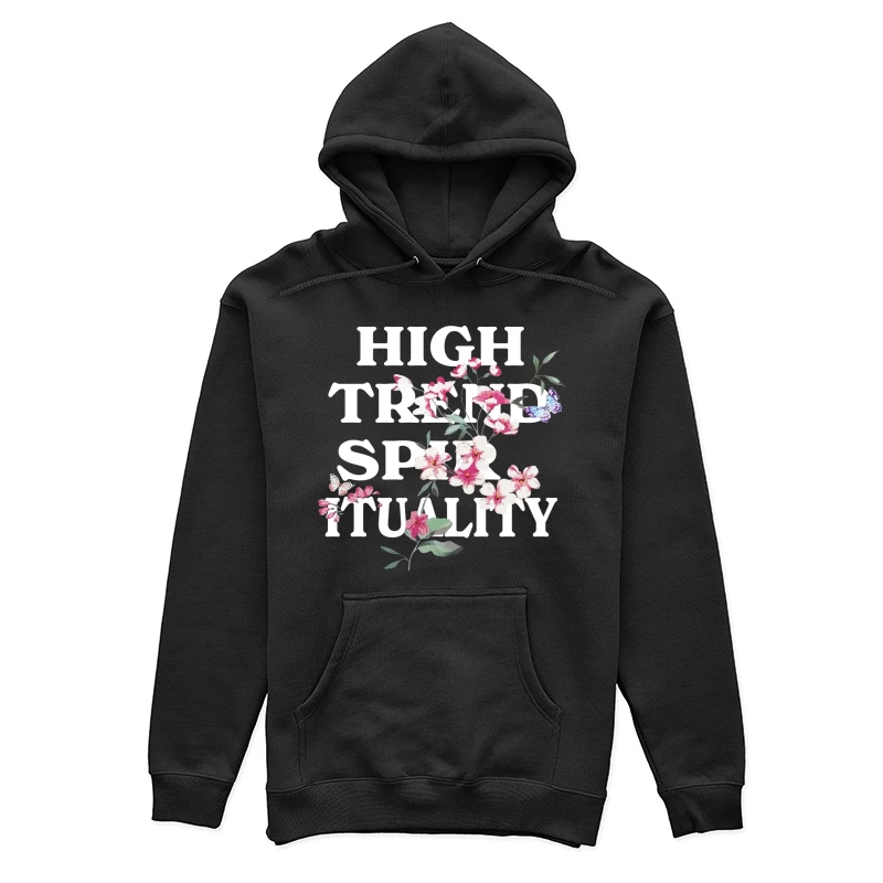 Blumen und Schmetterlinge mit Schriftzug Damen Pullover Hoodie