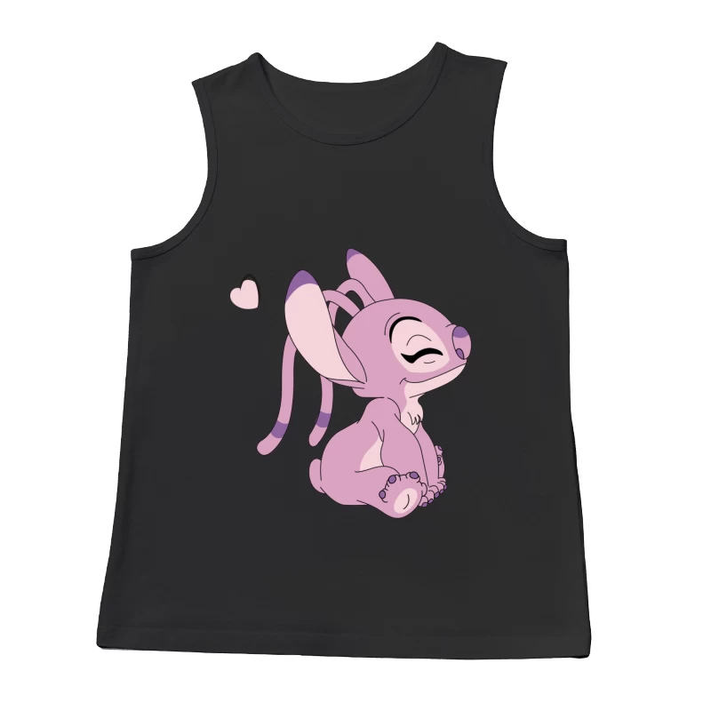 Niedliche rosa Kreatur mit Herz Herren Tanktops