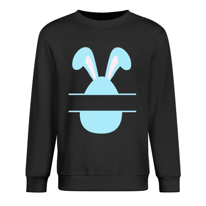 Lapin bleu avec bande noire Homme Sweat-shirt à enfiler