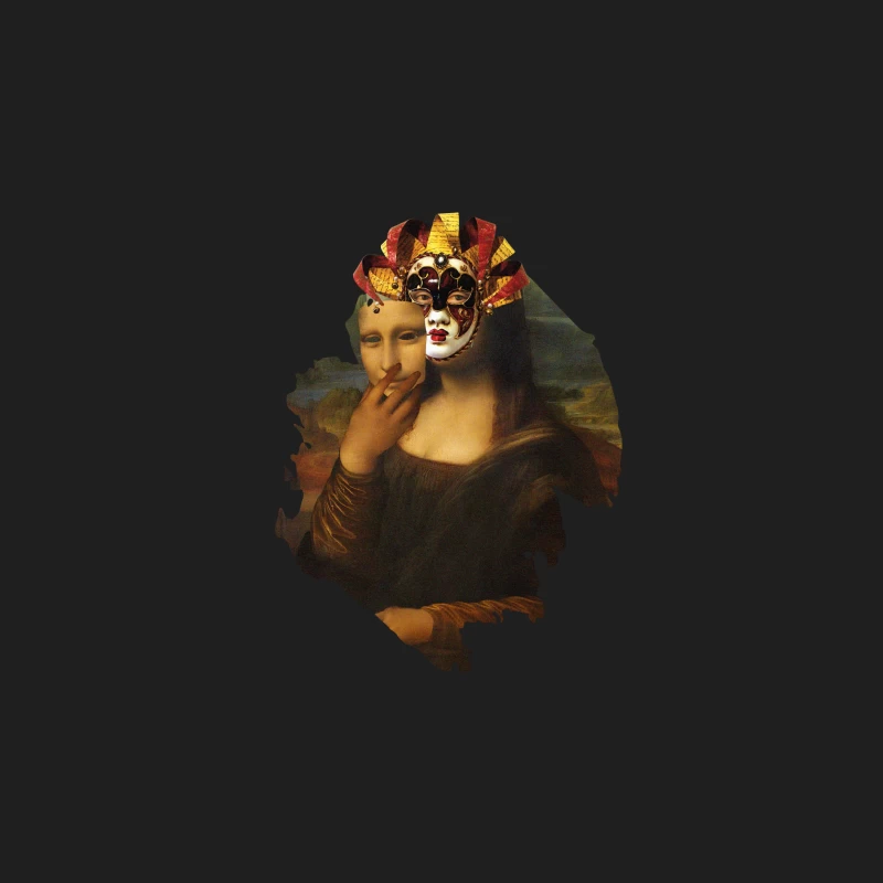 Mona Lisa mit venezianischer Maske Herren Tanktops