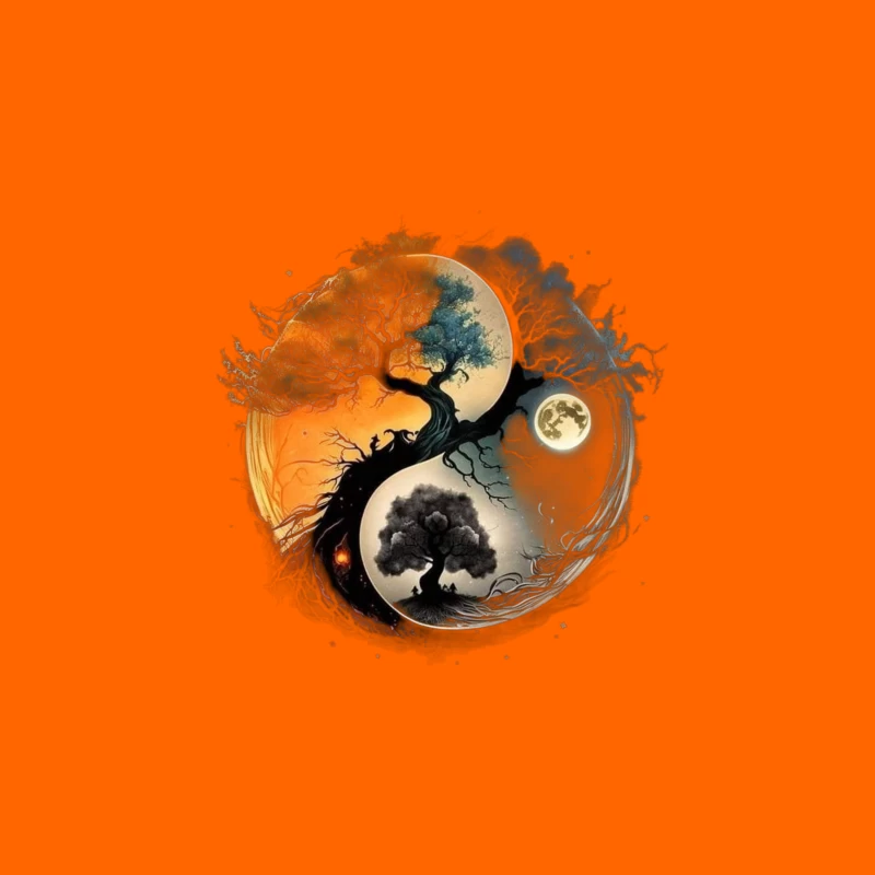 Yin Yang Tree Art Travel Mug
