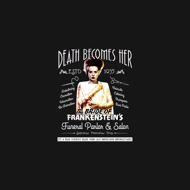 The Bride of Frankenstein Funeral Parlor and Salon Desk Mat