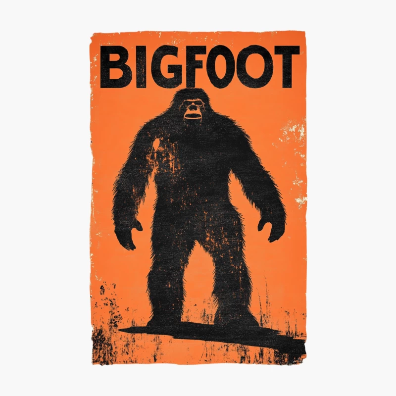 Vintage Bigfoot Cryptozoology Poster Cotton Tote Bag