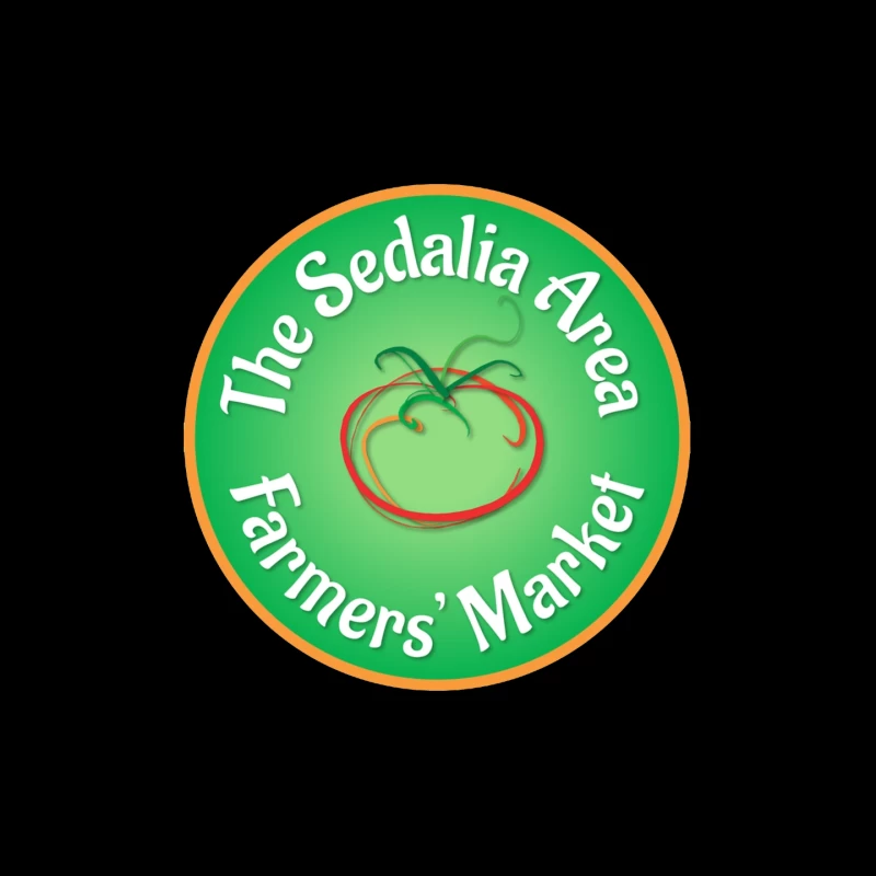 Sedalia Area Farmers' Market Circular Green Logo with Tomato Design Mouse Pad