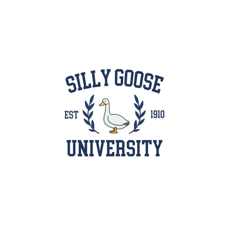 Silly Goose University Vintage-Style Logo Design Travel Mug