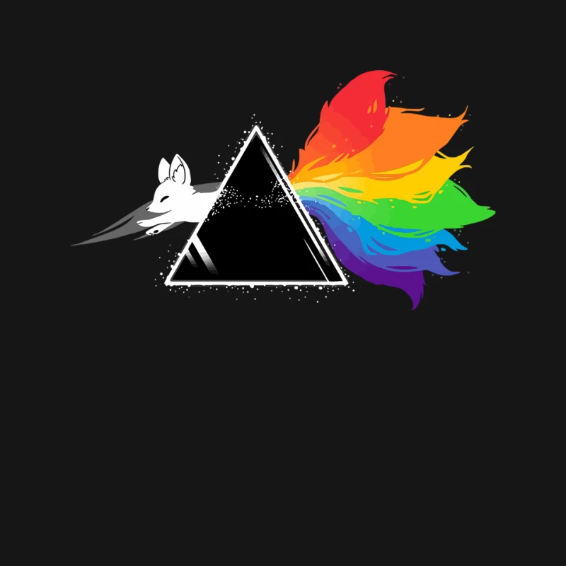 Pink Floyd's Dark Side of the Moon Prism with Rainbow Mouse Pad