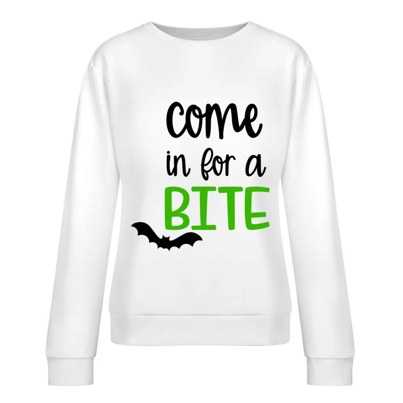 Invitation d'Halloween avec chauve-souris Femme Sweat-shirt à enfiler