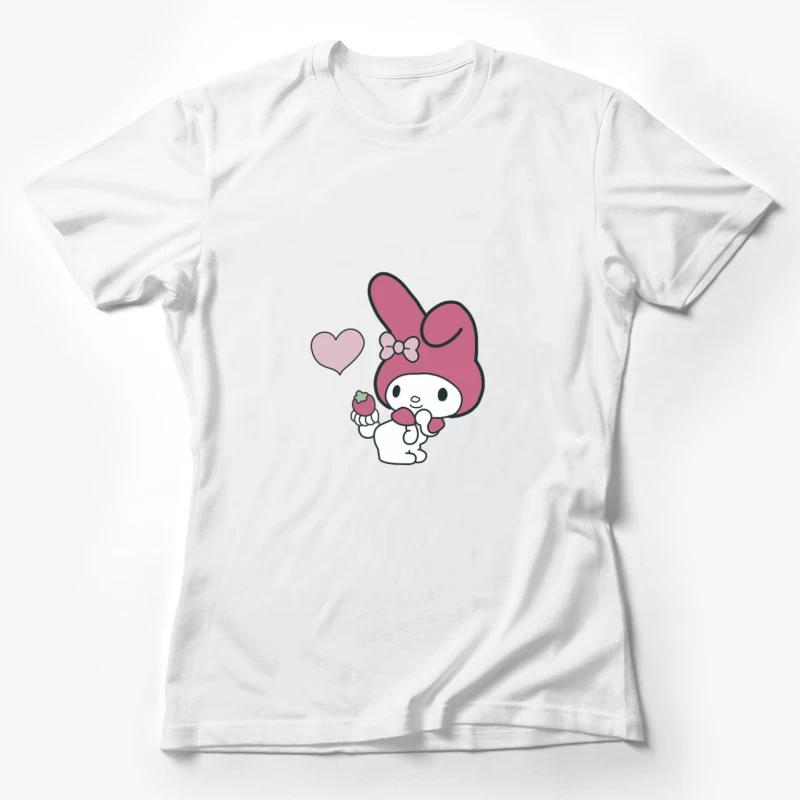 Coniglio carino con fragola Maglietta Donna