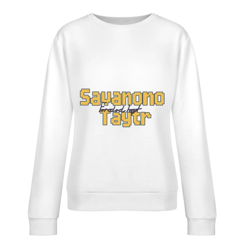 Blockschrift Design mit kreativer Typografie Damen Pullover Sweatshirt