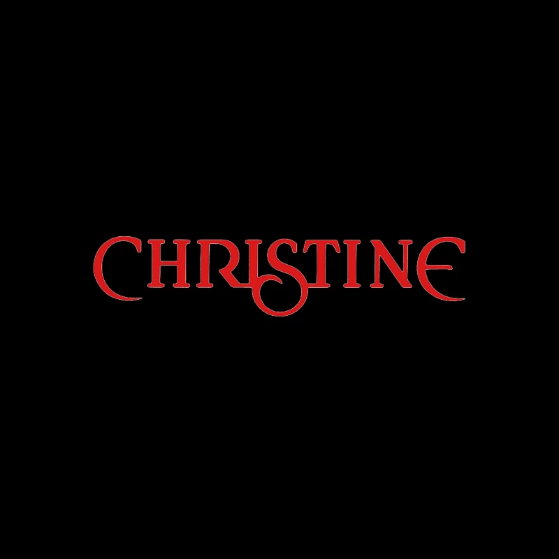 Christine (1983) Classic Horror Movie Logo in Red Typography Desk Mat