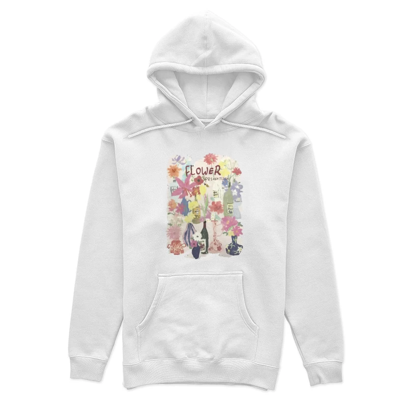 Fleurs de printemps dans des bouteilles de vin Femme Sweat à capuche