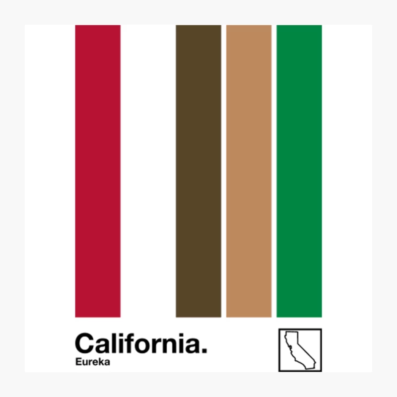 California   Original Minimalist Artwork Poster Design Pin