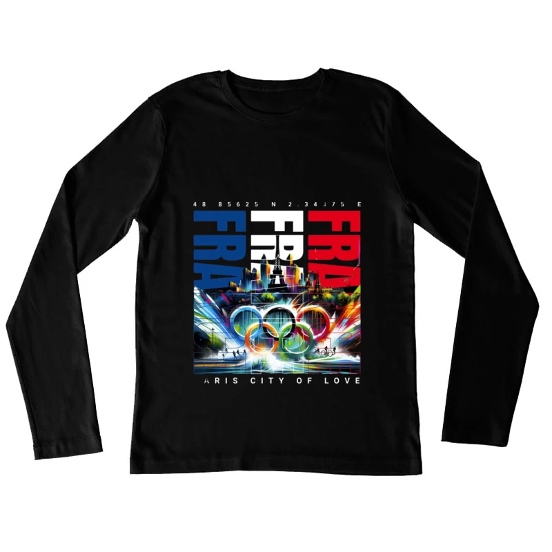 Jeux Olympiques à Paris Femme Manches Longues T-Shirt