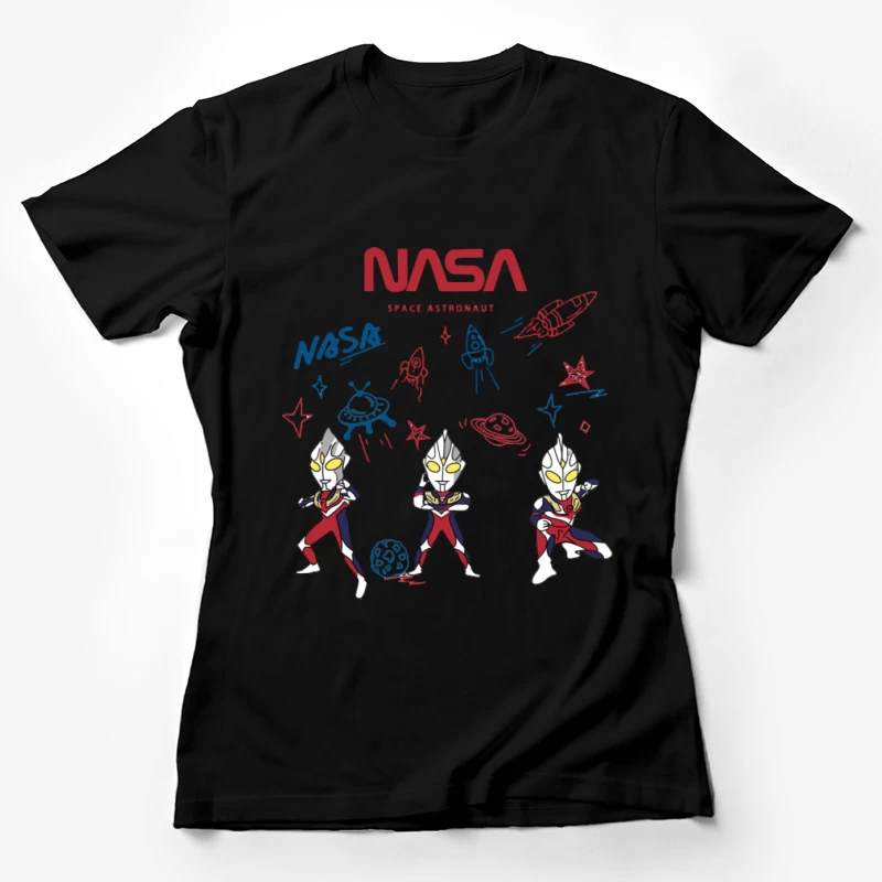 Weltraumabenteuer mit Astronauten und Raketen Damen T-Shirt