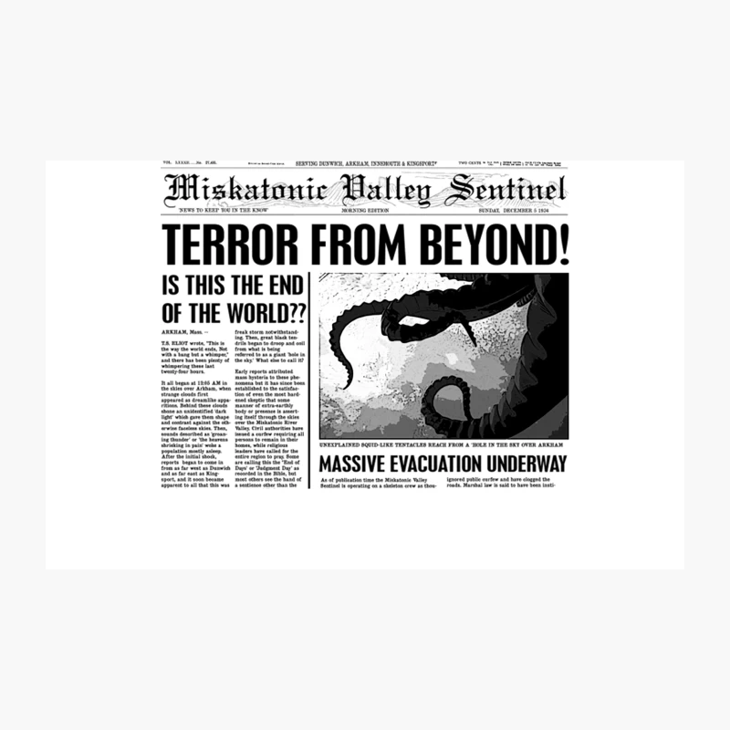 Miskatonic Headlines Travel Mug